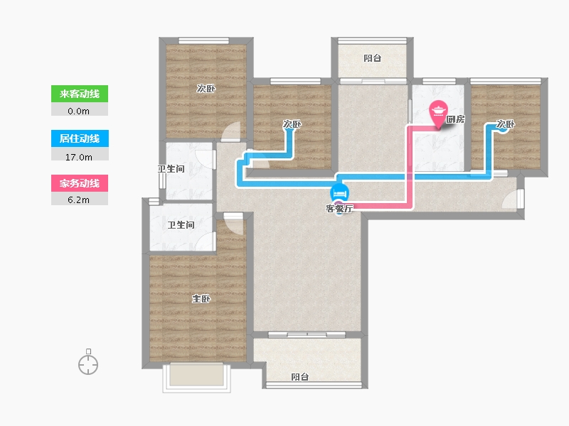 福建省-厦门市-龙湖嘉誉-101.99-户型库-动静线