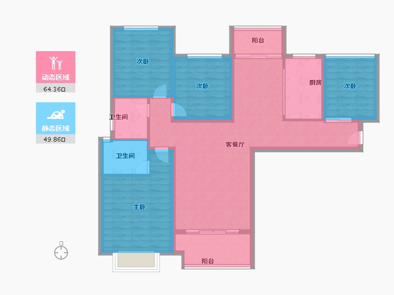 福建省-厦门市-龙湖嘉誉-101.99-户型库-动静分区