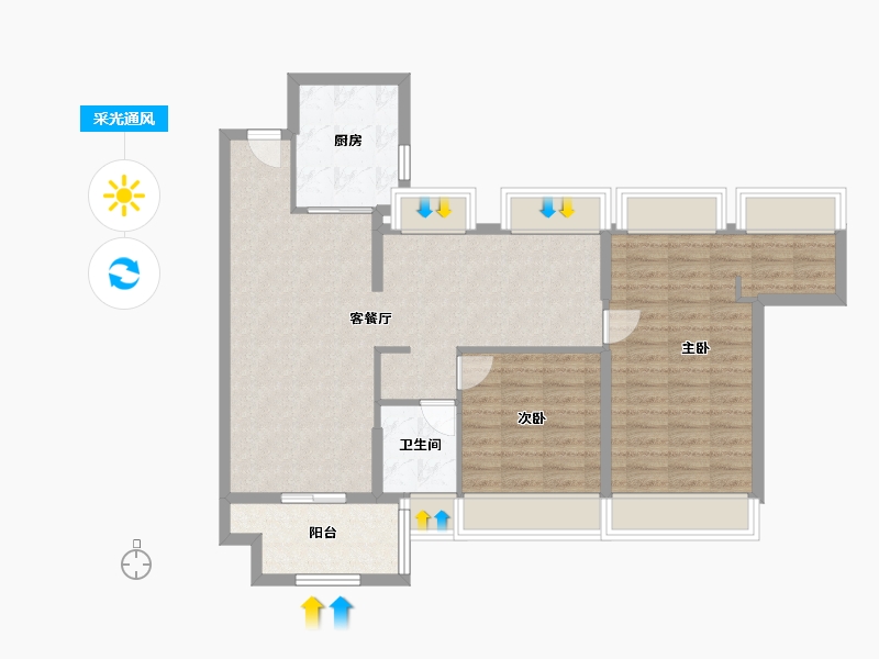 江苏省-南通市-东时区-88.80-户型库-采光通风