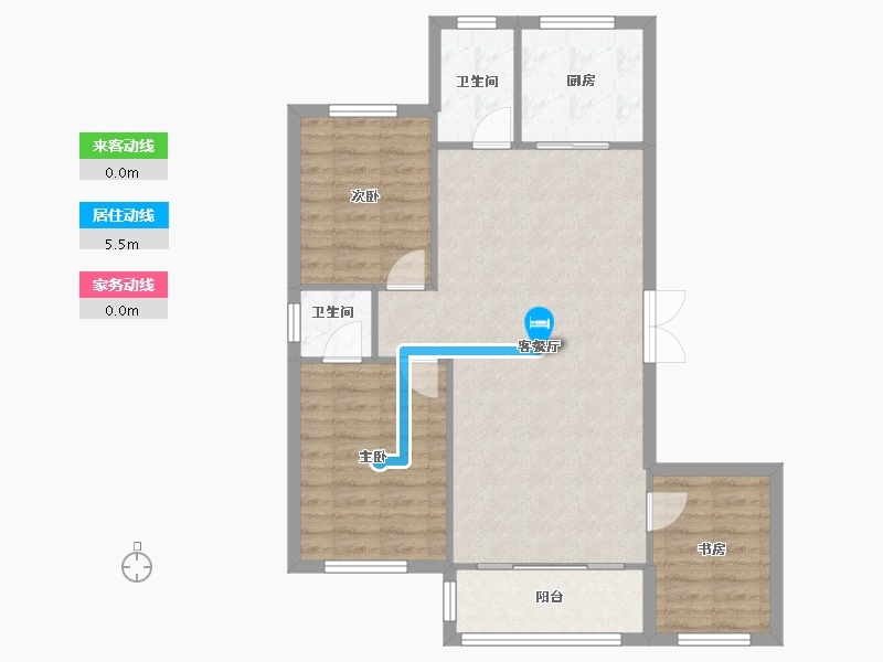 辽宁省-大连市-城市荣域-89.00-户型库-动静线