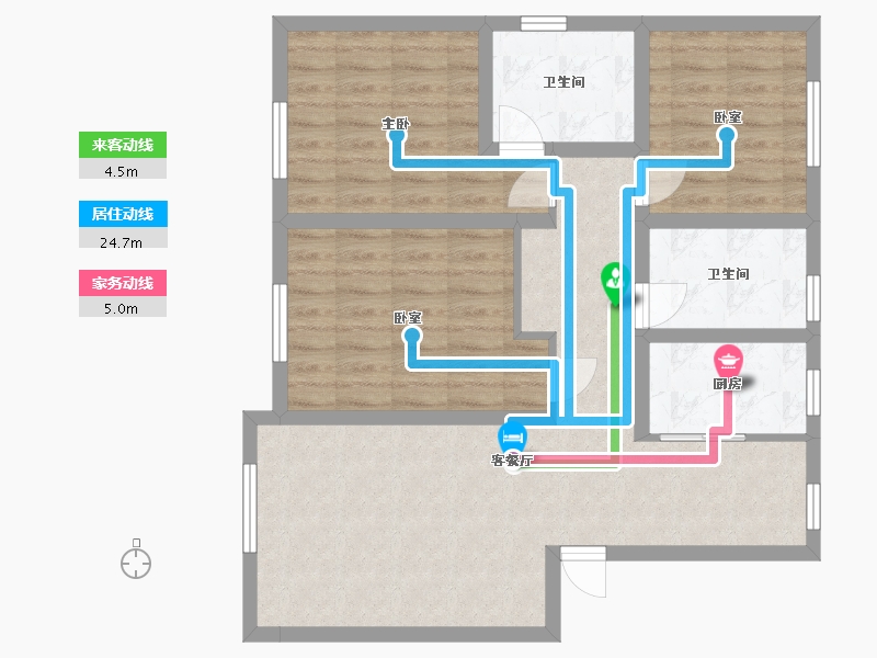 辽宁省-大连市-大连港天下粮仓-91.68-户型库-动静线