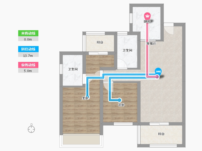 广西壮族自治区-柳州市-万象府-75.00-户型库-动静线