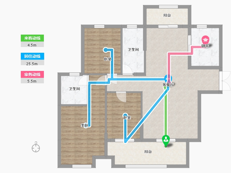 河南省-漯河市-建业桂园-108.40-户型库-动静线