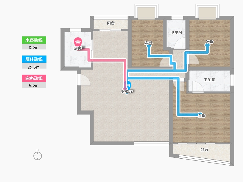 福建省-厦门市-嘉盛花园-84.50-户型库-动静线