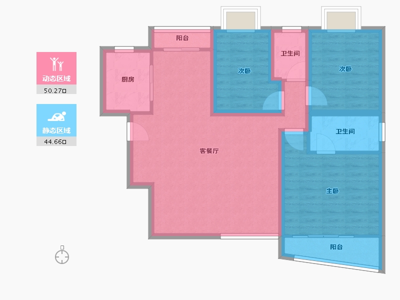 福建省-厦门市-嘉盛花园-84.50-户型库-动静分区