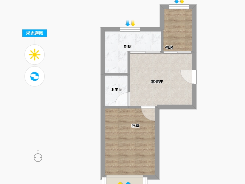 福建省-厦门市-沧一小区-33.39-户型库-采光通风