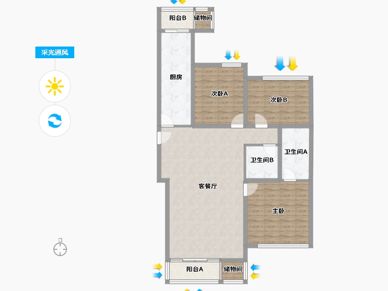 北京-北京市-北京人家-109.49-户型库-采光通风