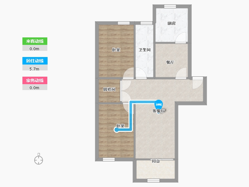 陕西省-咸阳市-秦宝小区东区-64.86-户型库-动静线