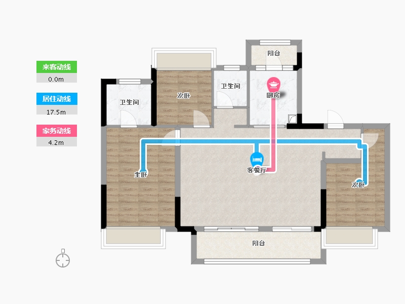 贵州省-遵义市-美的悦江府-95.93-户型库-动静线