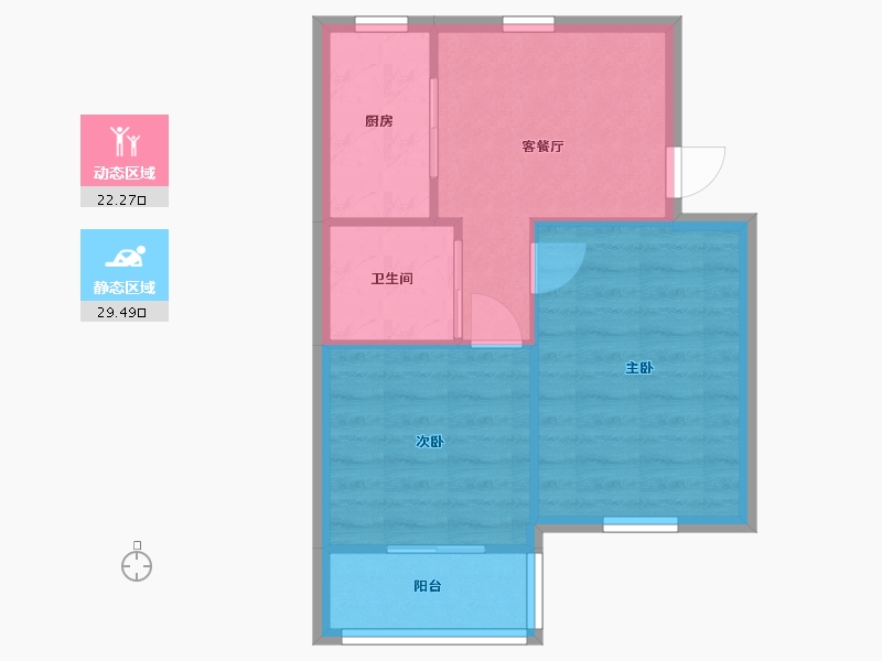 上海-上海市-海天苑新村-南区-46.00-户型库-动静分区