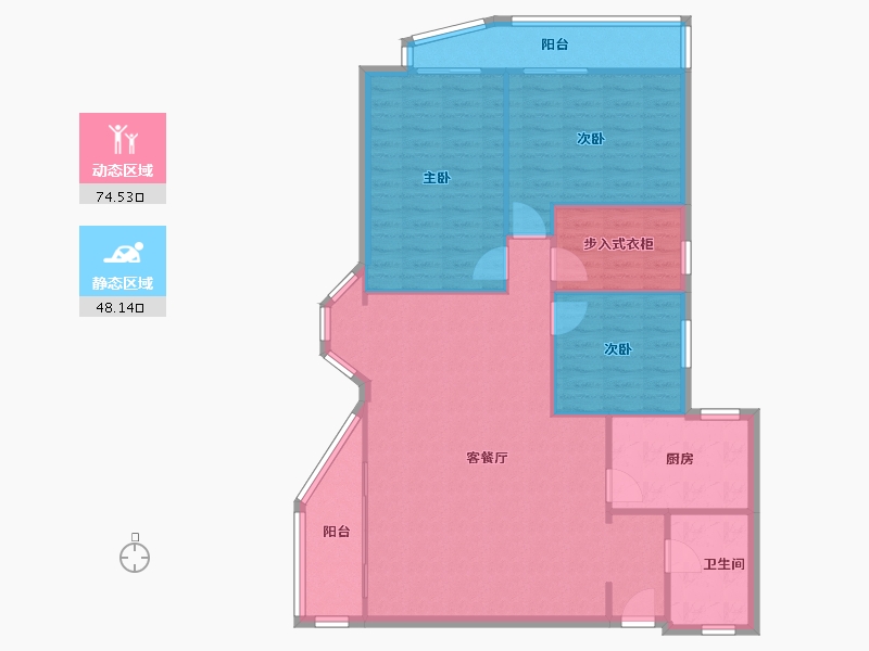 湖北省-武汉市-天永公寓-114.72-户型库-动静分区