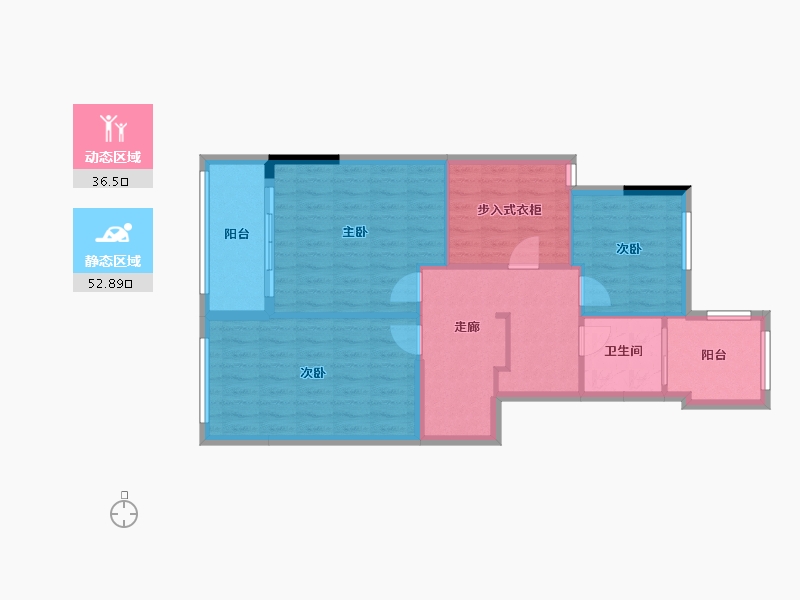 江苏省-南通市-翰林府-81.60-户型库-动静分区