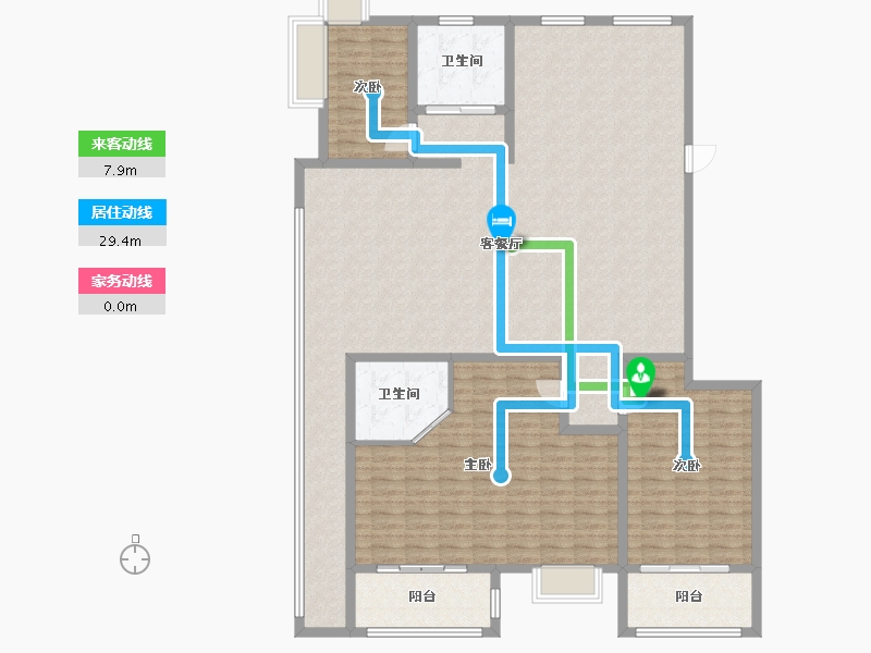 江苏省-扬州市-明珠山庄-南区-155.00-户型库-动静线