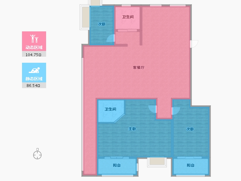 江苏省-扬州市-明珠山庄-南区-155.00-户型库-动静分区