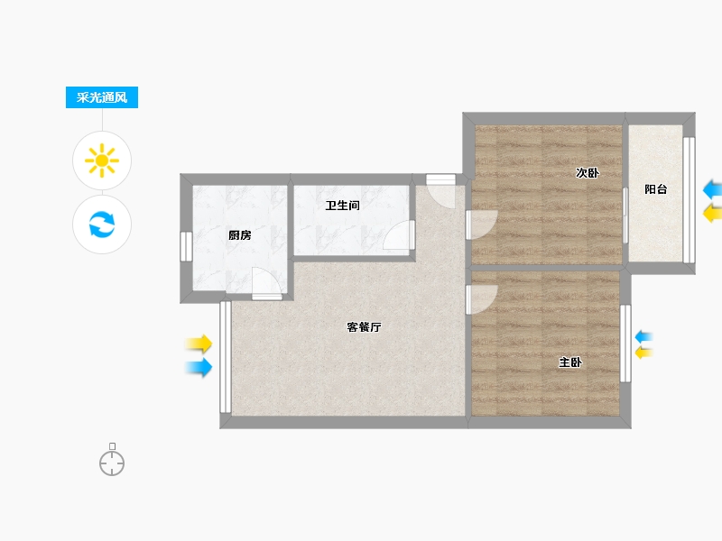 四川省-成都市-玉林名居-49.36-户型库-采光通风