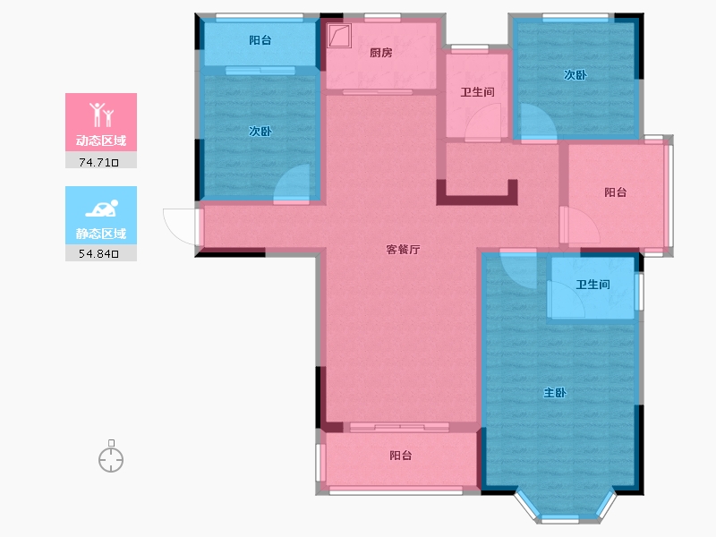 河南省-周口市-森林湖畔-114.96-户型库-动静分区