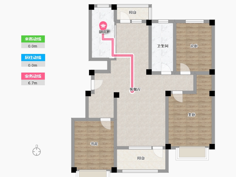 山东省-烟台市-安德利花园-A区-82.40-户型库-动静线