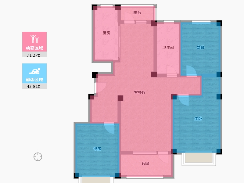 山东省-烟台市-安德利花园-A区-82.40-户型库-动静分区