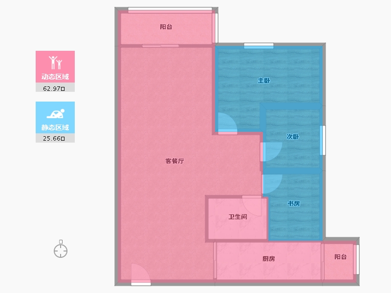 广东省-佛山市-万达华府-79.84-户型库-动静分区