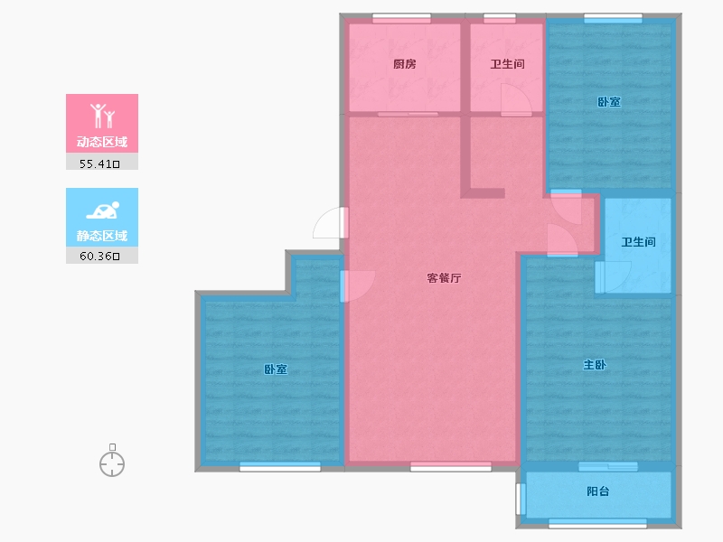 山东省-烟台市-涵泉世家-104.00-户型库-动静分区