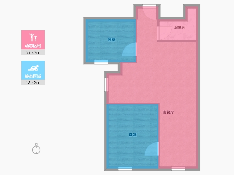 北京-北京市-望春园-44.71-户型库-动静分区