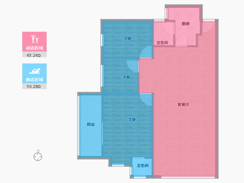 广东省-佛山市-碧翠豪城-107.00-户型库-动静分区