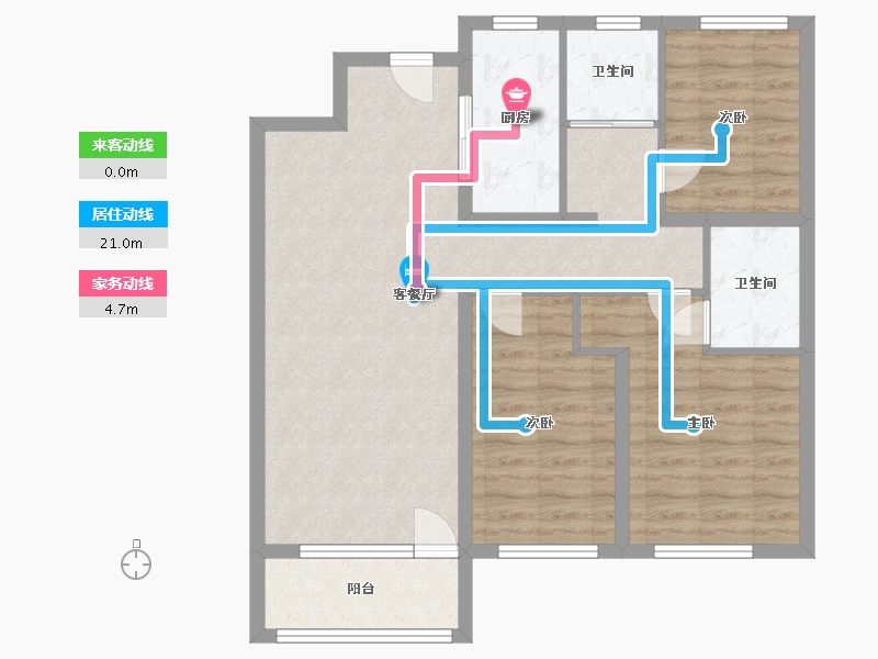 辽宁省-沈阳市-静安府-92.84-户型库-动静线