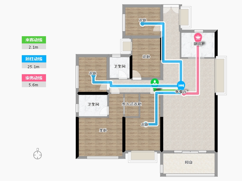 广东省-揭阳市-盛迪嘉光明印象-133.60-户型库-动静线