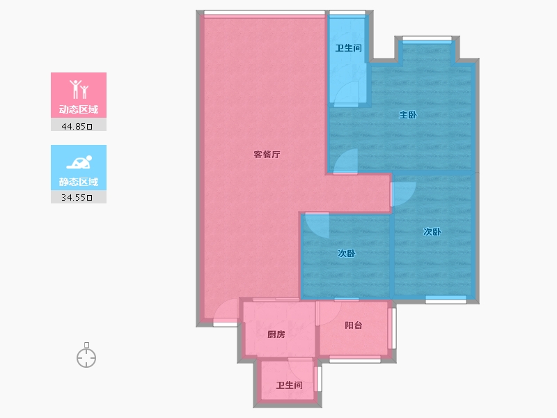 广东省-佛山市-碧翠豪城-72.00-户型库-动静分区