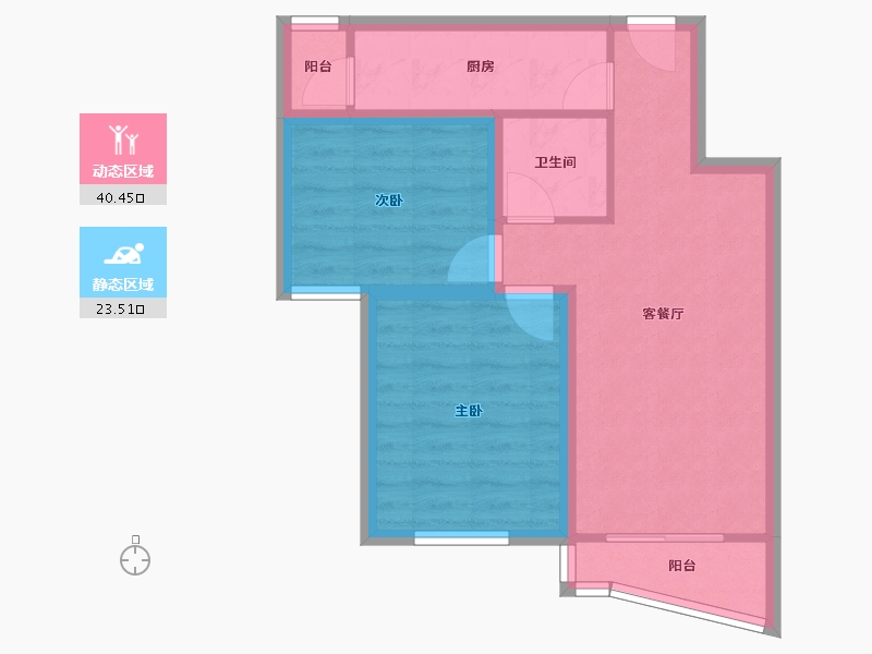 北京-北京市-保利欣苑-56.38-户型库-动静分区