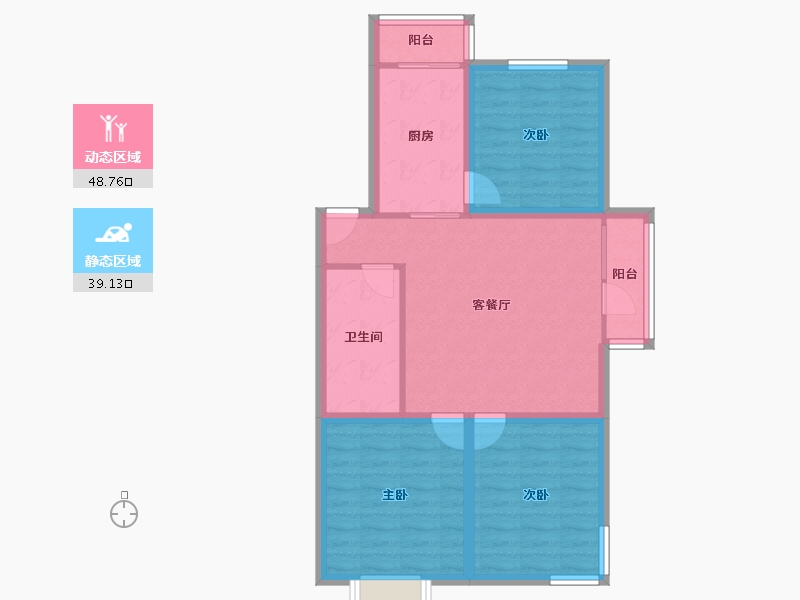 北京-北京市-中门花园-78.53-户型库-动静分区