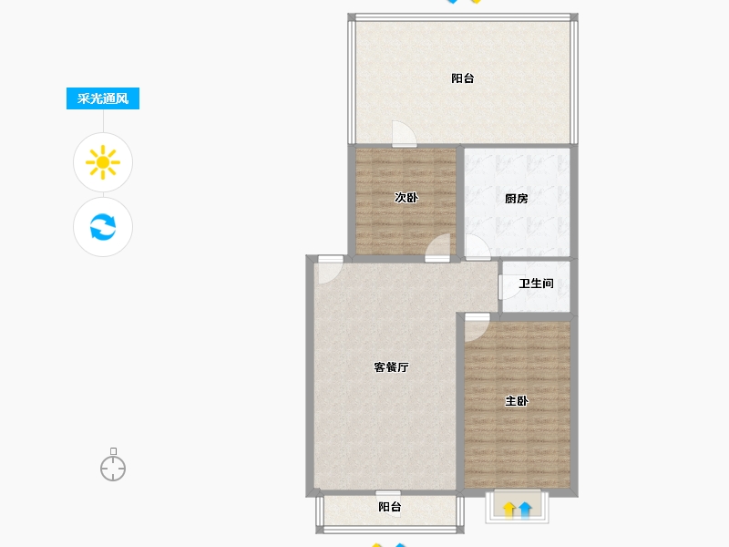 北京-北京市-北京人家-107.33-户型库-采光通风