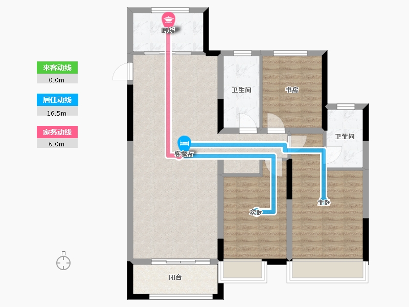 山东省-济南市-中康百合新城-98.40-户型库-动静线