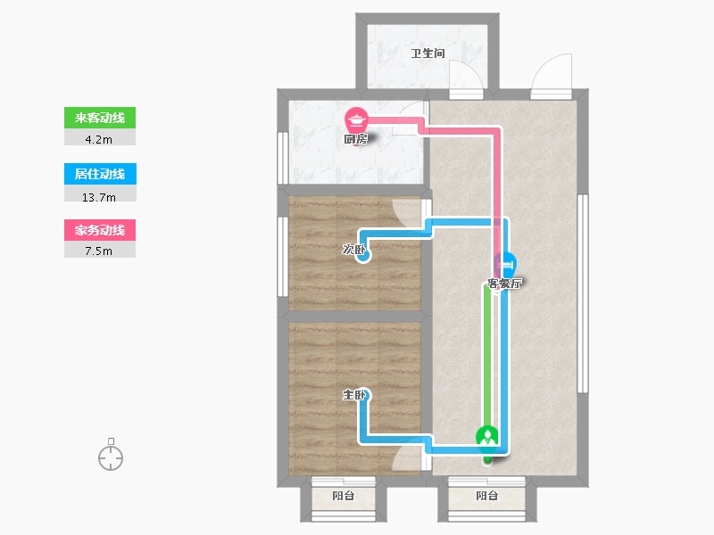 北京-北京市-中海国际公馆北区-62.12-户型库-动静线