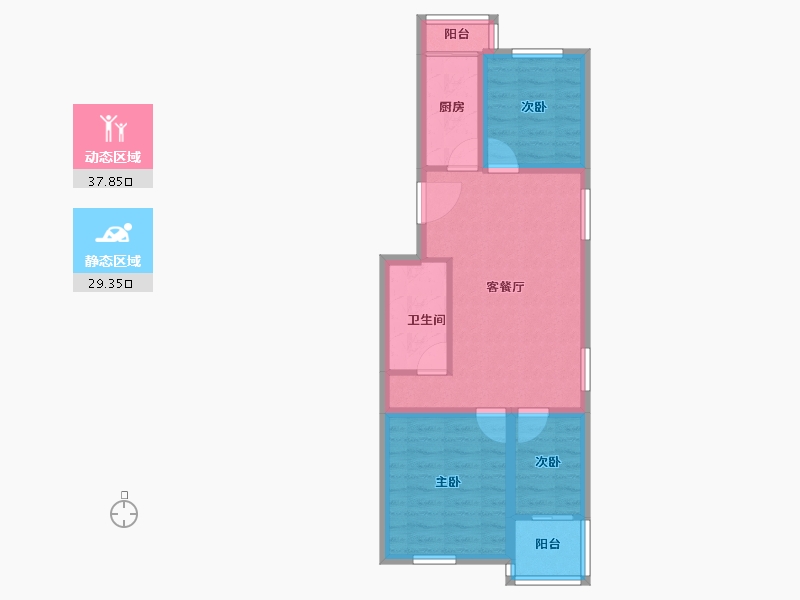 北京-北京市-碧波园-59.23-户型库-动静分区