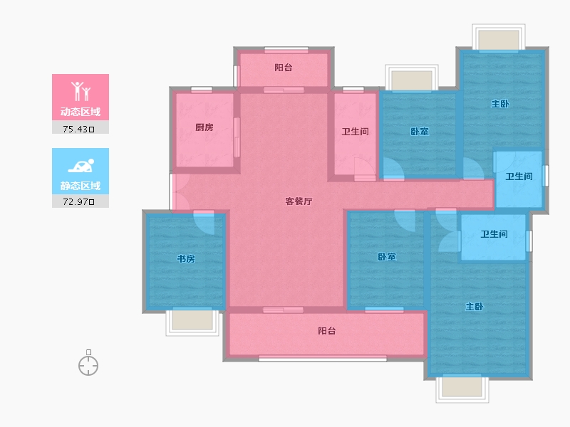 广西壮族自治区-百色市-滨江明珠-128.50-户型库-动静分区