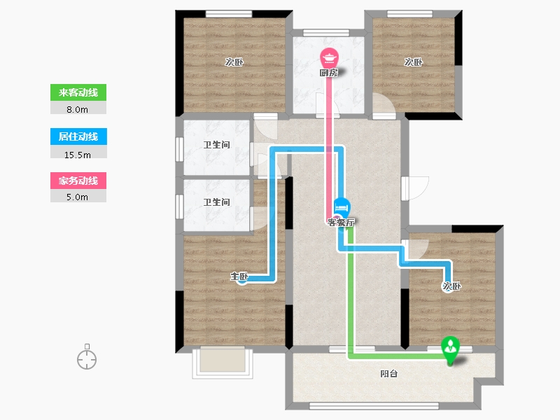 安徽省-合肥市-孔雀城-91.00-户型库-动静线