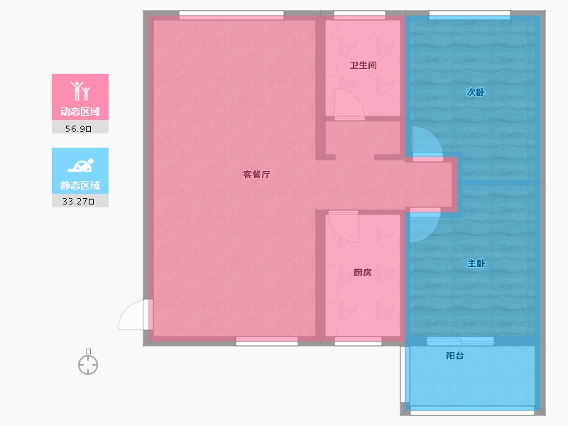 陕西省-宝鸡市-凤鸣·颐园盛景-80.79-户型库-动静分区