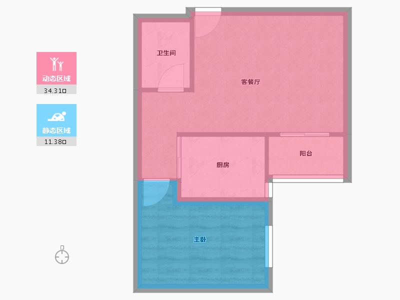 北京-北京市-望春园-40.66-户型库-动静分区