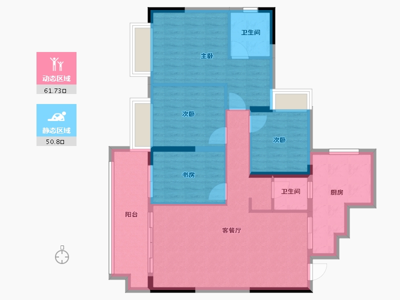 贵州省-黔东南苗族侗族自治州-新陆国际-98.00-户型库-动静分区