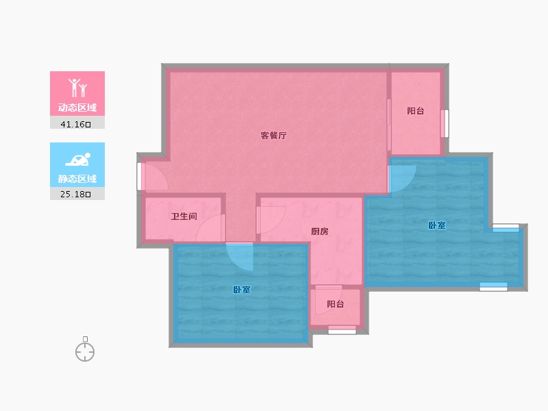 北京-北京市-望春园-59.93-户型库-动静分区