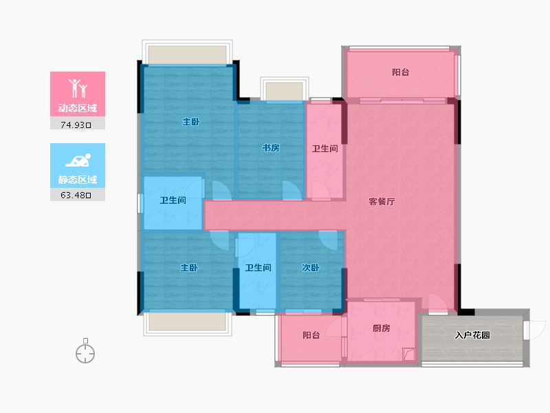 广东省-清远市-福泰星海岸-132.99-户型库-动静分区