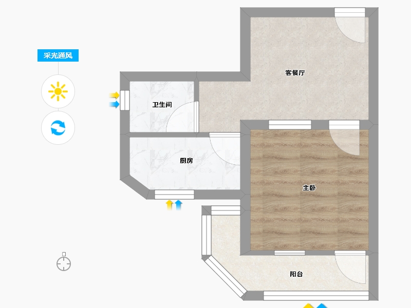 北京-北京市-西坝河北里-30.13-户型库-采光通风