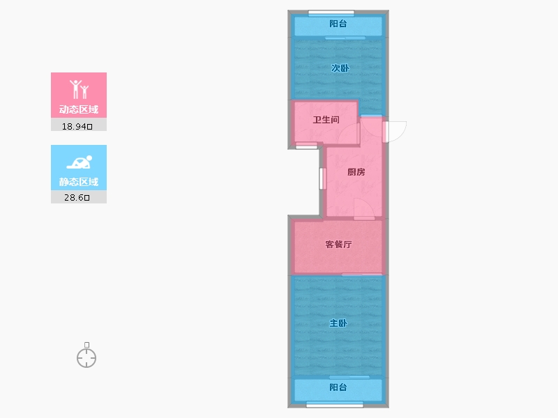 上海-上海市-汇成苑-47.28-户型库-动静分区