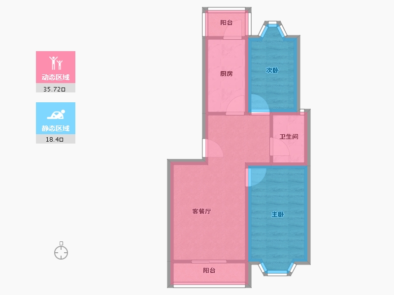 北京-北京市-石门苑-47.05-户型库-动静分区