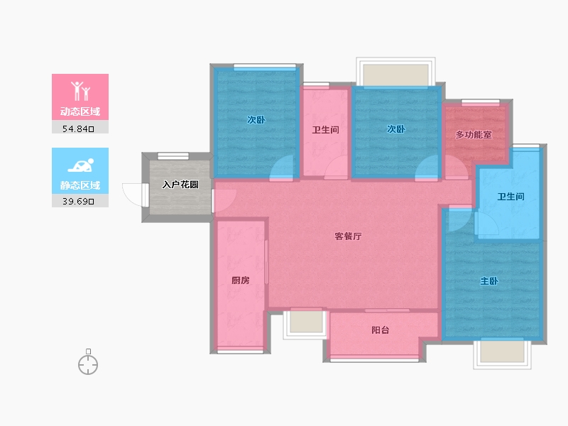 广东省-佛山市-万达华府-87.68-户型库-动静分区