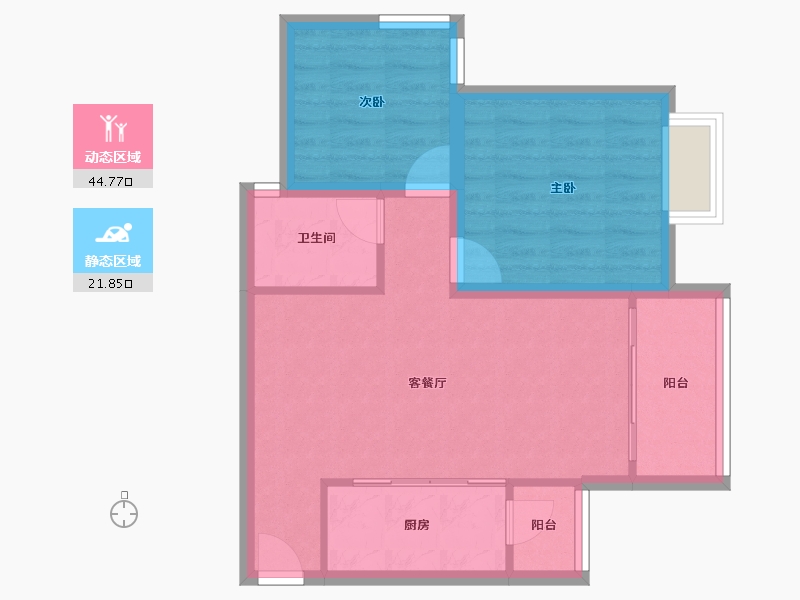 广东省-佛山市-中海金沙湾-59.68-户型库-动静分区