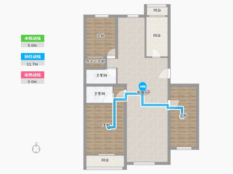 北京-北京市-龙禧苑二区-109.80-户型库-动静线