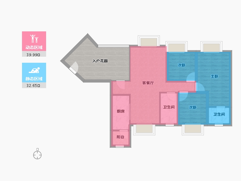 广东省-佛山市-中海金沙湾-80.01-户型库-动静分区