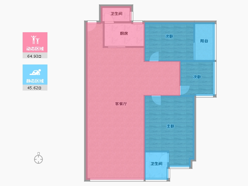 广东省-佛山市-碧翠豪城-102.00-户型库-动静分区